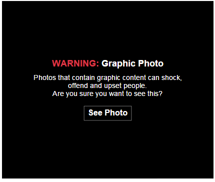 Graphic PHoto Warning on Facebook