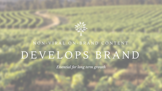 non-viral content that builds branding