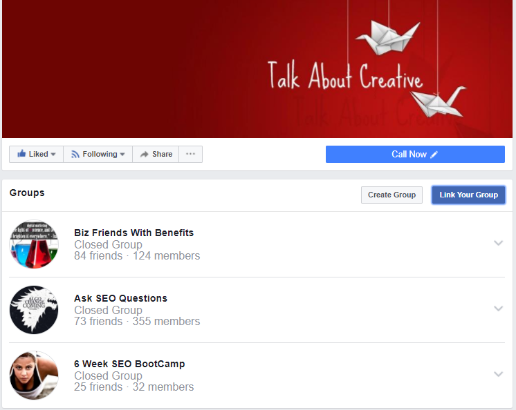 How to link groups to Facebook Pages